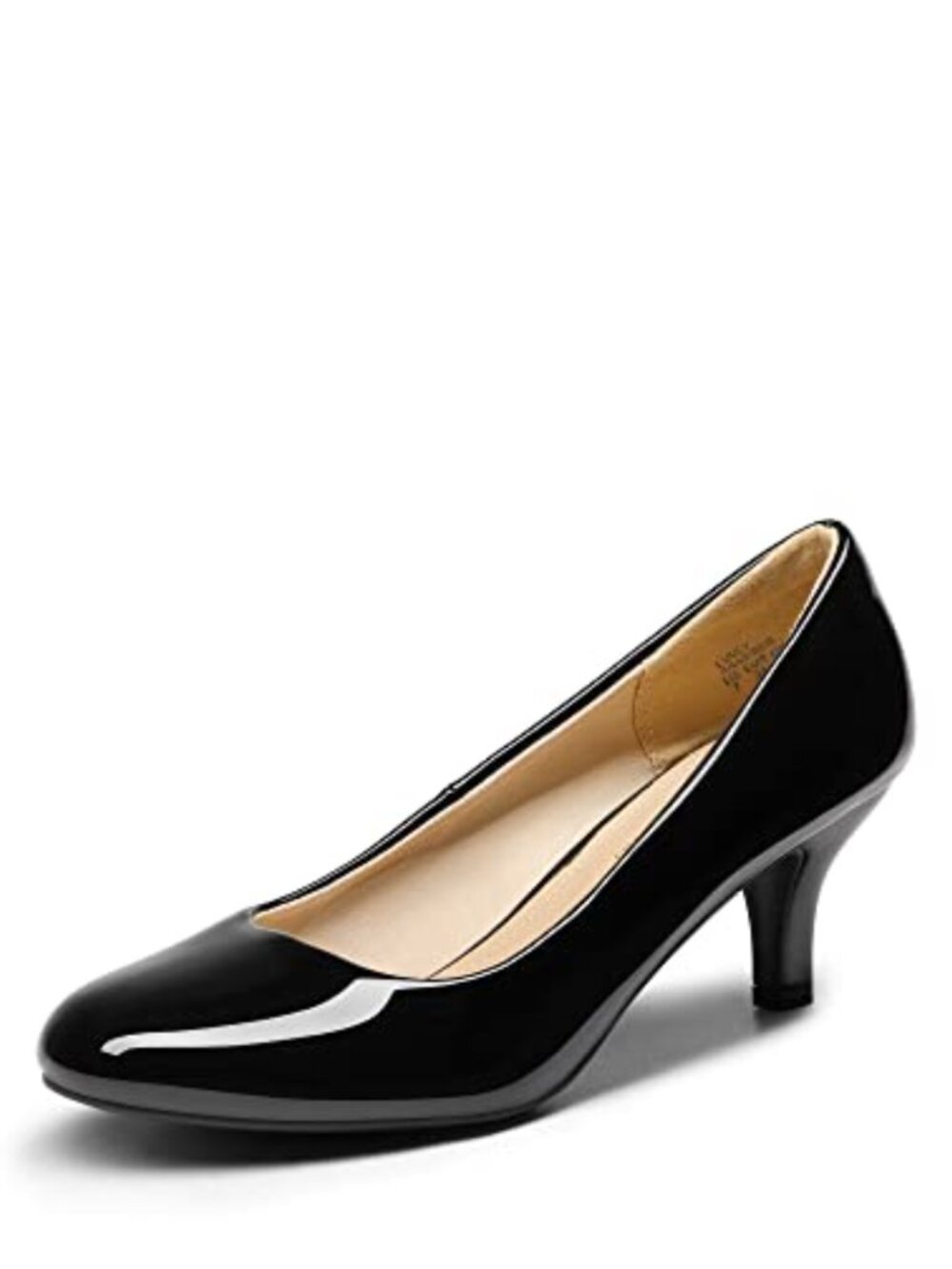 Women's Low Heel Pump Comfortable Round Toe Slip On Dress Shoes